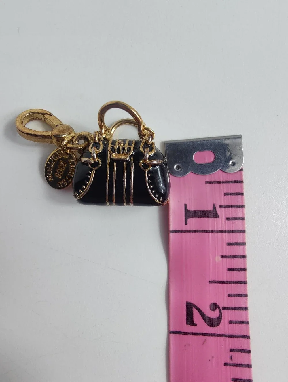 Vintage Neiman Marcus Limited Edition Miniature Purse Charm Black Enamel Gold